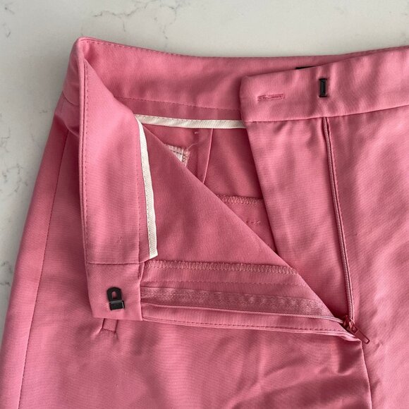 Zara Hi Waist Casual Cotton Poly Blend Frill Flounce Shorts Pink Sz L - Picture 3 of 10